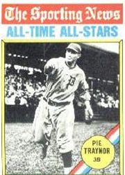 1976 Topps Baseball Cards      343     Pie Traynor ATG